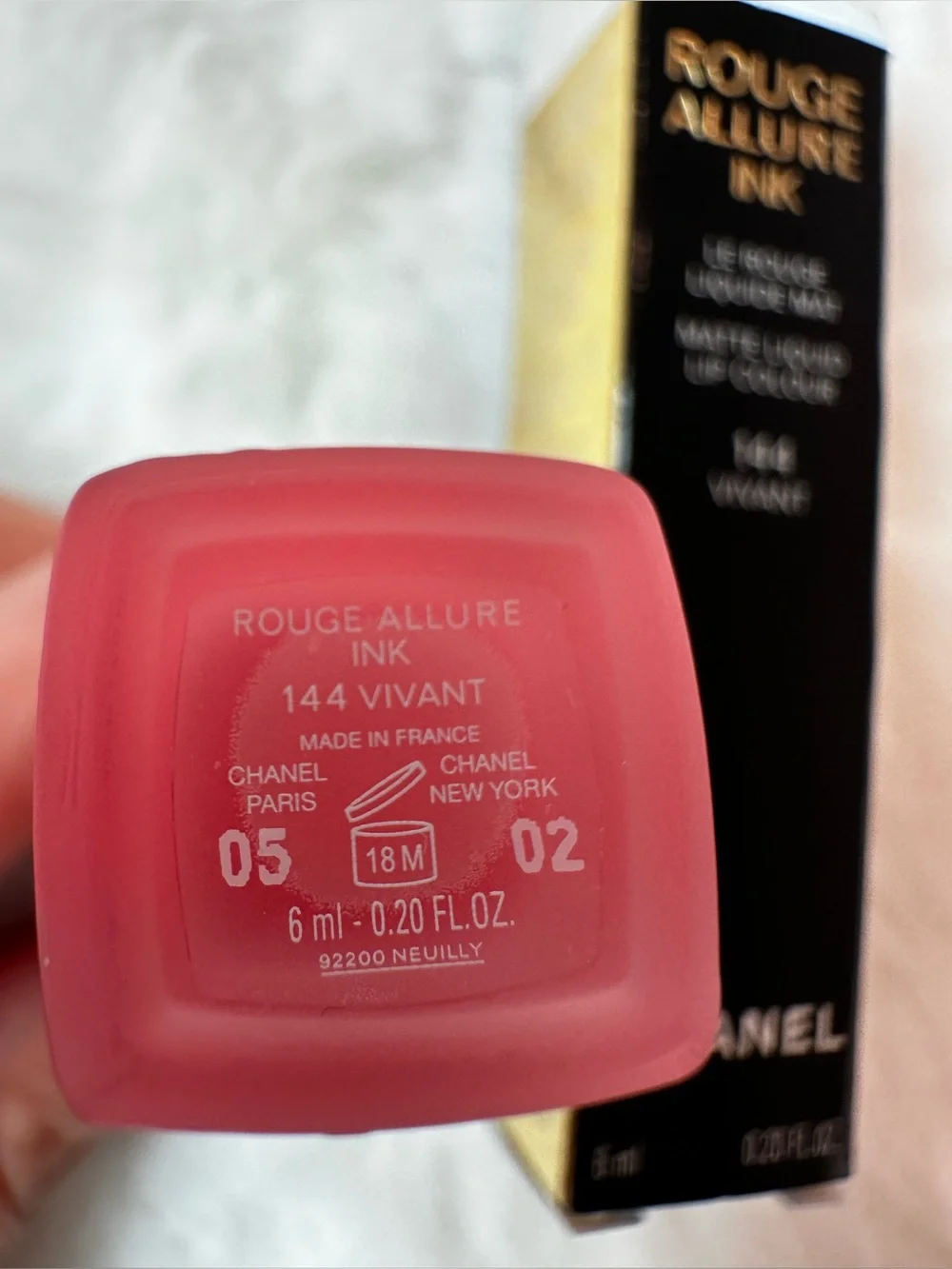 CHANEL Rouge Allure Ink Matte Liquid Lip Colour 144 Vivant - Vivid red